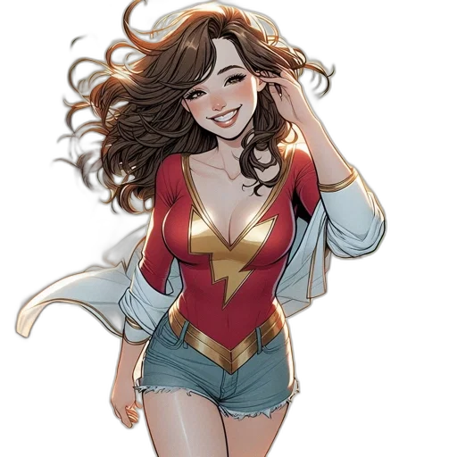 comic book art, concept art, cartoon, watercolor, female, animated, character, brown transparent PNG cut-out