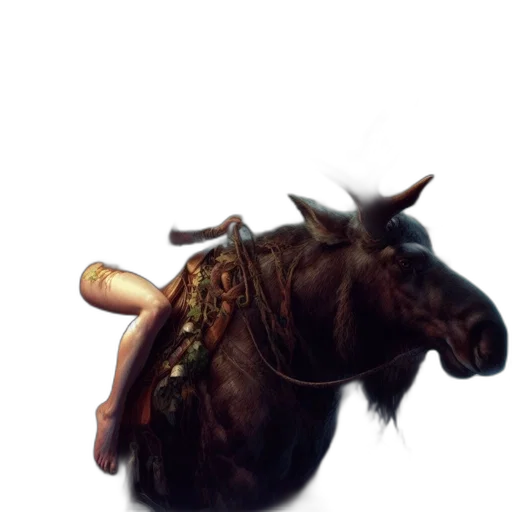 animal, staff, weapon, crown, photorealistic, concept art, fantasy art, oil painting transparent PNG cut-out