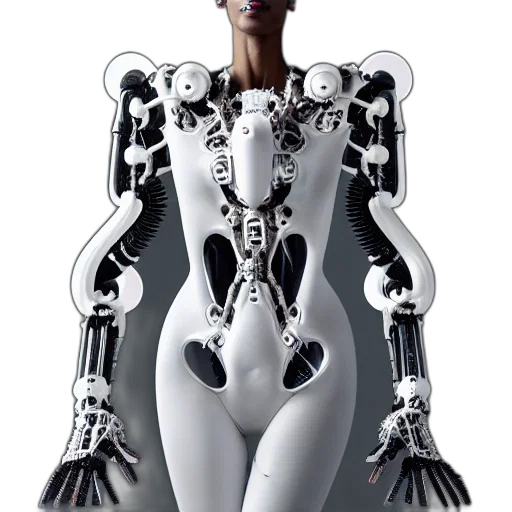 robot, dress, concept art, cyberpunk transparent PNG cut-out