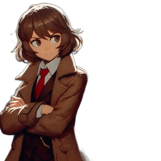 jacket, staff, face, weapon, pixel art, anime, concept art, watercolor transparent PNG cut-out