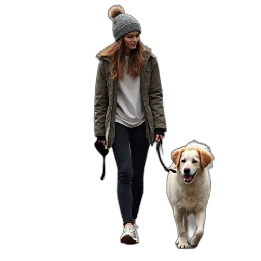 hat, jacket, earth tones, monochrome transparent PNG cut-out