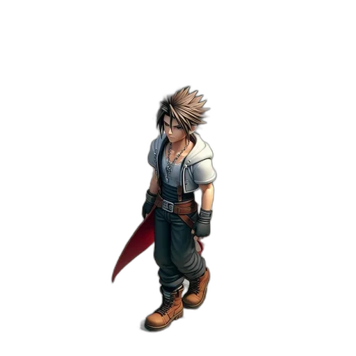sword, weapon, staff, jacket, concept art, 3d render, fantasy art, pixel art transparent PNG cut-out
