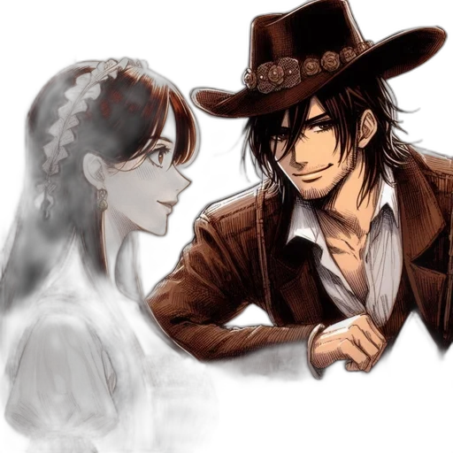 concept art, fantasy art, comic book art, photorealistic, male, female, animated, character transparent PNG cut-out