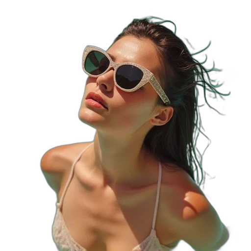 jewelry, face, jacket, hair, photorealistic, oil painting, 3d render, concept art transparent PNG cut-out