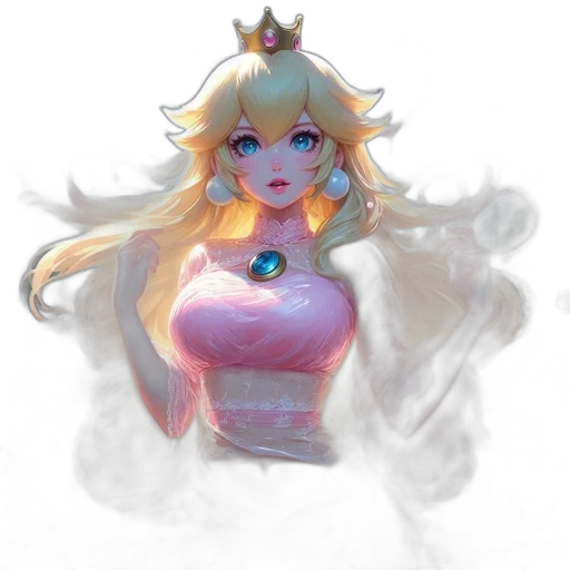 crown, dress, staff, jewelry, concept art, pixel art, fantasy art, 3d render transparent PNG cut-out