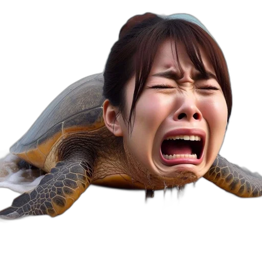 creature, animal, photorealistic, underwater, illustration, combines, woman, head transparent PNG cut-out