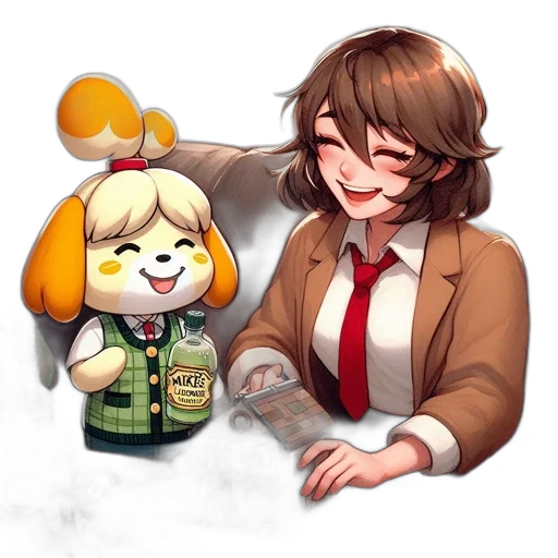 staff, jacket, food, animal, pixel art, concept art, anime, cartoon transparent PNG cut-out