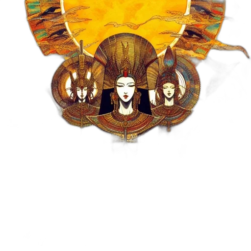 mask, crown, face, hair, fantasy art, concept art, watercolor, comic book art transparent PNG cut-out