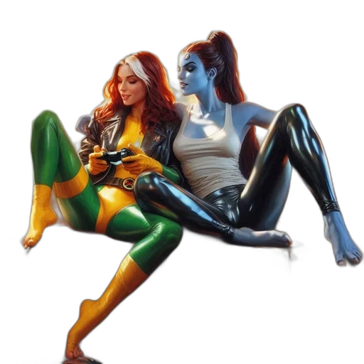concept art, comic book art, 3d render, fantasy art, outer space, underwater, blue, two transparent PNG cut-out