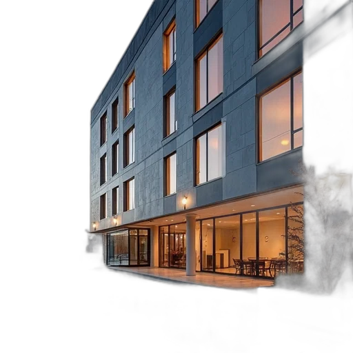 building, 3d render, photorealistic, concept art transparent PNG cut-out