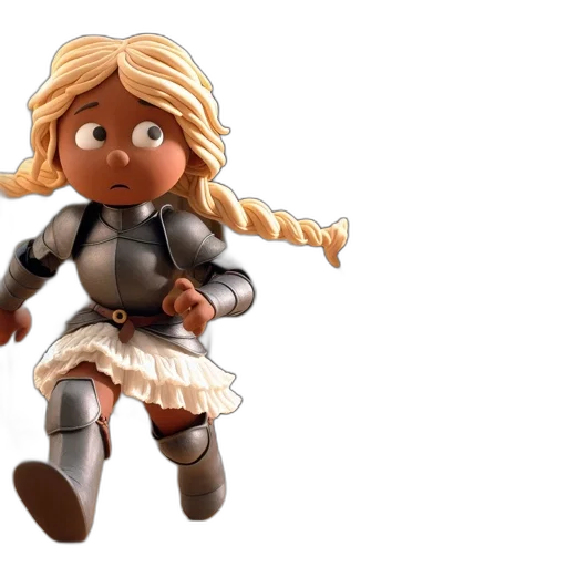 3d render, concept art, fantasy art, comic book art, animated, female, figure, knight transparent PNG cut-out