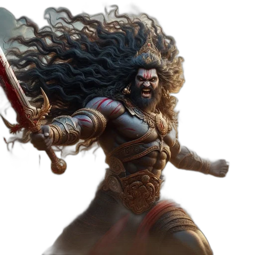 sword, fantasy art, concept art, comic book art, 3d render, battle-ready, figure, flowing transparent PNG cut-out