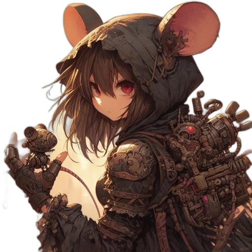 weapon, mask, crown, hat, concept art, fantasy art, cyberpunk, anime transparent PNG cut-out