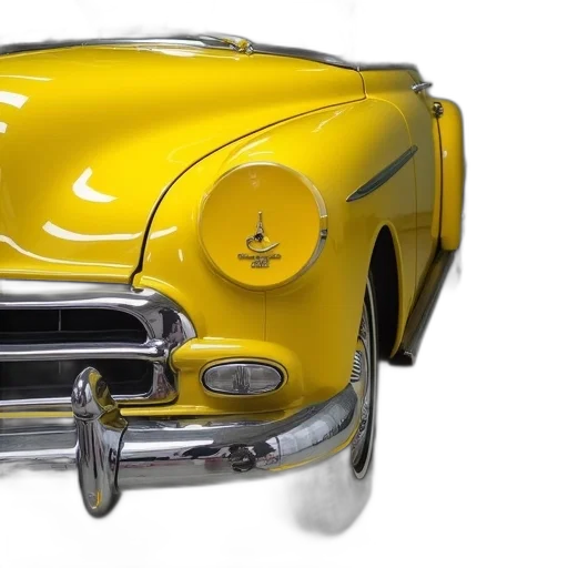 car, crown, photorealistic, 3d render, yellow, chrome, emblem, rear transparent PNG cut-out