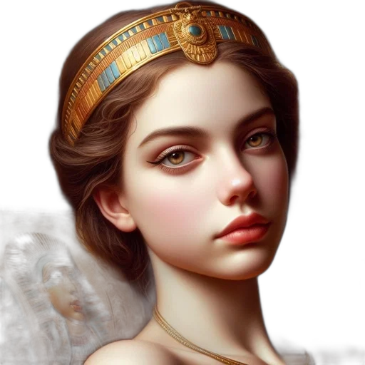 crown, jewelry, face, hat, fantasy art, photorealistic, oil painting, concept art transparent PNG cut-out