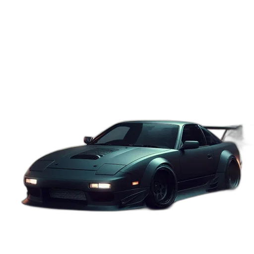 car, weapon, animal, 3d render, photorealistic, concept art, vaporwave, dark transparent PNG cut-out