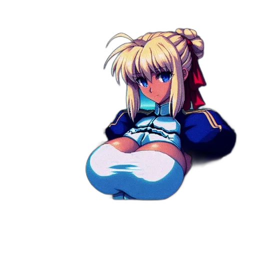 robot, jacket, weapon, staff, pixel art, anime, concept art, cartoon transparent PNG cut-out
