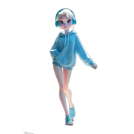 dress, robot, jacket, staff, 3d render, concept art, vaporwave, anime transparent PNG cut-out