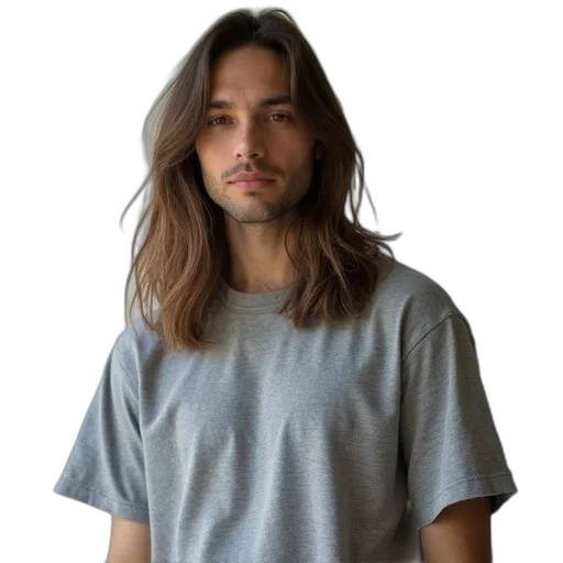 hair, face, jacket, staff, photorealistic, vaporwave, concept art, 3d render transparent PNG cut-out