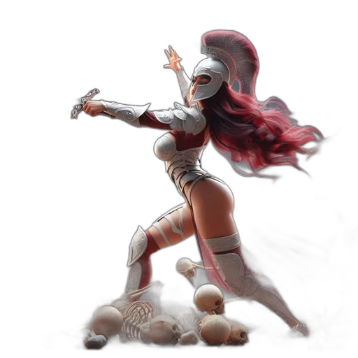 sword, weapon, concept art, fantasy art, 3d render, comic book art, red, female transparent PNG cut-out
