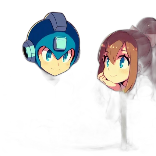 robot, mask, staff, weapon, concept art, anime, pixel art, 3d render transparent PNG cut-out