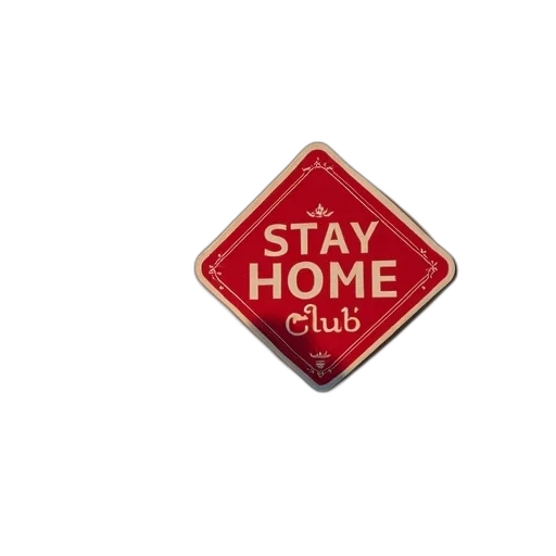 sticker, reads, stay, home, club transparent PNG cut-out