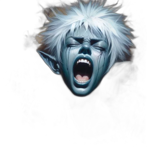 face, creature, mask, hair, concept art, photorealistic, comic book art, fantasy art transparent PNG cut-out