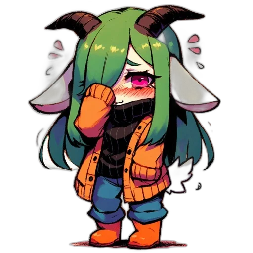 mask, creature, jacket, dragon, pixel art, anime, concept art, cyberpunk transparent PNG cut-out