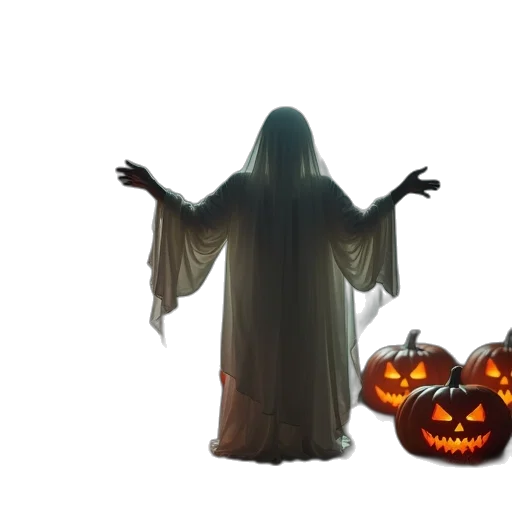 concept art, 3d render, halloween, ghost transparent PNG cut-out
