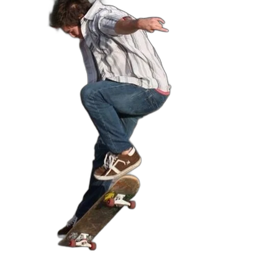 shoes, staff, hair, photorealistic transparent PNG cut-out