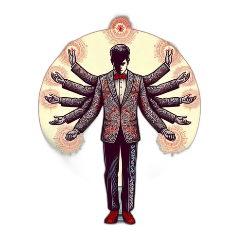 jacket, mask, umbrella, robot, concept art, pixel art, cartoon, comic book art transparent PNG cut-out