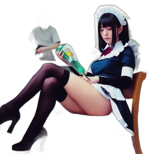 robot, furniture, dress, staff, anime, fantasy art, concept art, pixel art transparent PNG cut-out