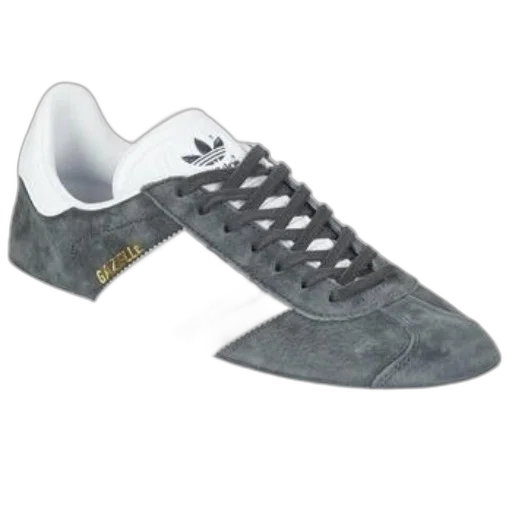 shoes, photorealistic, gray, adidas, gazelle, sneaker, white, accents transparent PNG cut-out