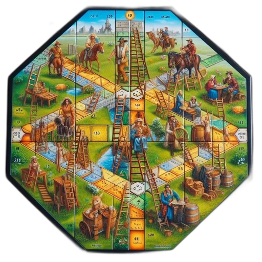 forest, elaborate, hexagonal, board, game, countryside, theme, features transparent PNG cut-out