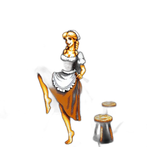 dress, staff, jewelry, food, pixel art, concept art, 3d render, fantasy art transparent PNG cut-out