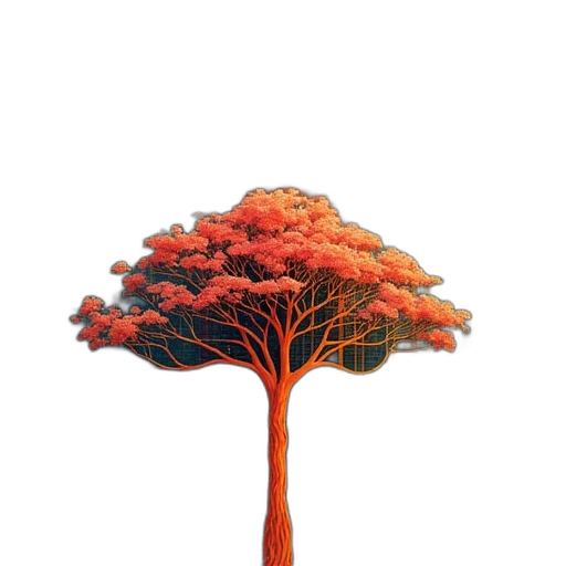 tree, crown, umbrella, staff transparent PNG cut-out