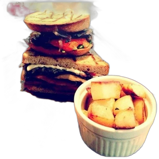 food, photorealistic, sandwich, name, under, tuscan, sun, written transparent PNG cut-out