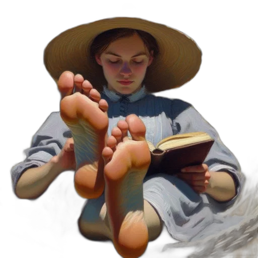 shoes, hat, face, creature, photorealistic, oil painting, watercolor, fantasy art transparent PNG cut-out