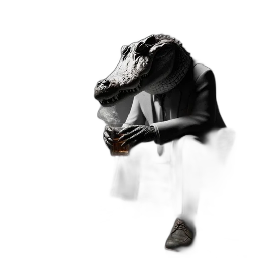 dragon, creature, mask, jacket, concept art, photorealistic, 3d render, fantasy art transparent PNG cut-out
