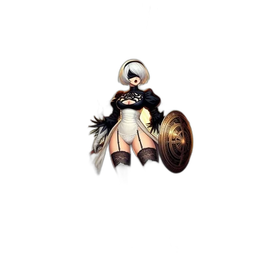 creature, animal, hair, staff, concept art, pixel art, fantasy art, 3d render transparent PNG cut-out