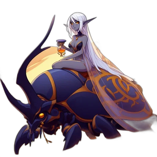 dragon, dress, weapon, creature, concept art, fantasy art, pixel art, anime transparent PNG cut-out
