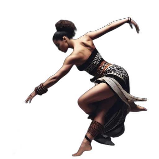 concept art, 3d render, woman, performs transparent PNG cut-out