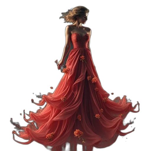 dress, crown, hair, jewelry transparent PNG cut-out
