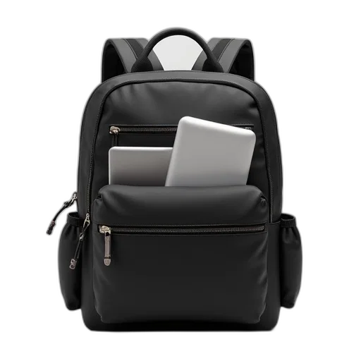 3d render, new, design, college, backpack, laptop, pocket transparent PNG cut-out