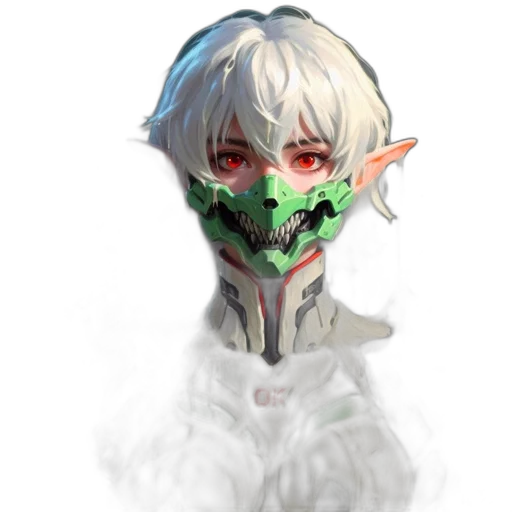 mask, face, creature, dragon, concept art, fantasy art, pixel art, watercolor transparent PNG cut-out