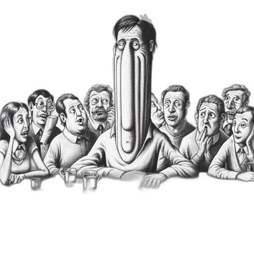face, staff, mask, creature, cartoon, concept art, pencil sketch, photorealistic transparent PNG cut-out