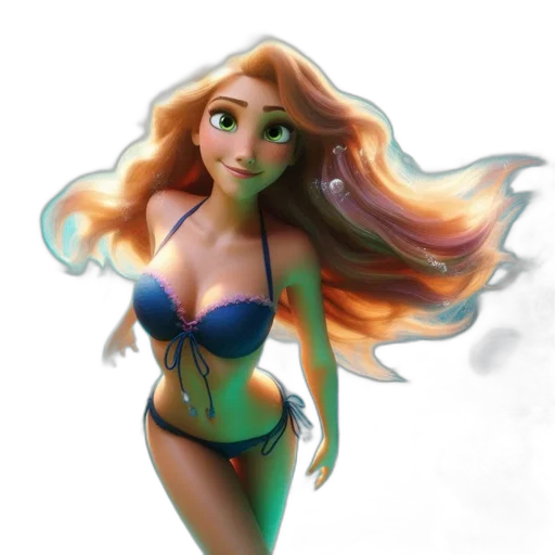 dress, fantasy art, watercolor, concept art, 3d render, underwater, green, neon transparent PNG cut-out