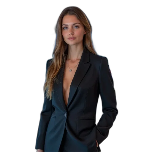 jacket, staff, dress, jewelry, model, news, room, signage transparent PNG cut-out