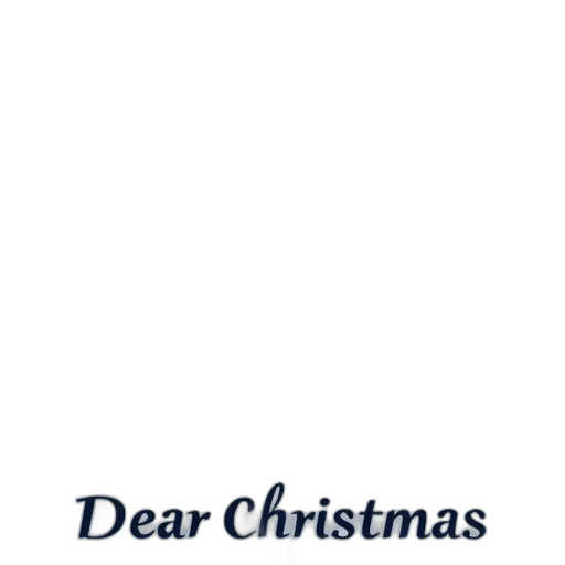snowy, road, dear, christmas, message, foreground, lined, trees transparent PNG cut-out