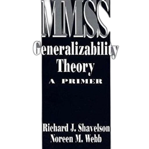 cover, mmss, generalizability, theory, primer, richard, shavelson, noreen transparent PNG cut-out